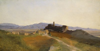 View of Olevano by Jean Baptiste Camille Corot